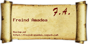 Freind Amadea névjegykártya
